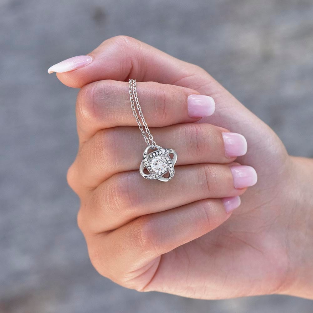 Jewelry Daughter Gift From Dad- "Never Forget That I Love You" Knot Necklace