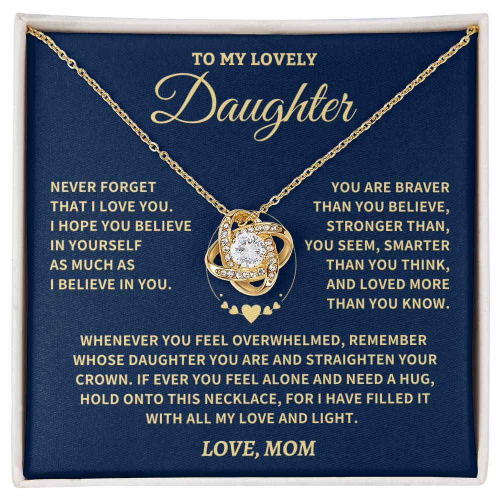 Jewelry Daughter Gift-Never Forget-From Mom