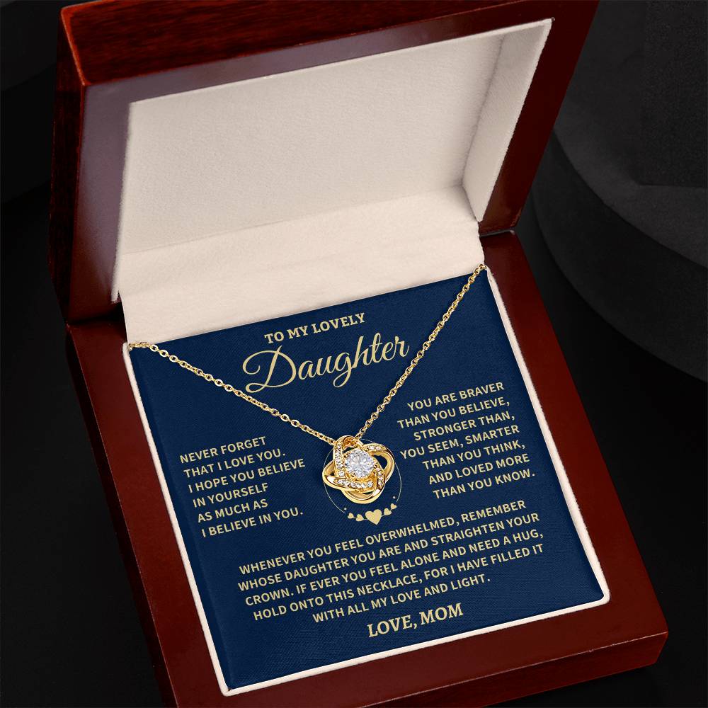Jewelry Daughter Gift-Never Forget-From Mom