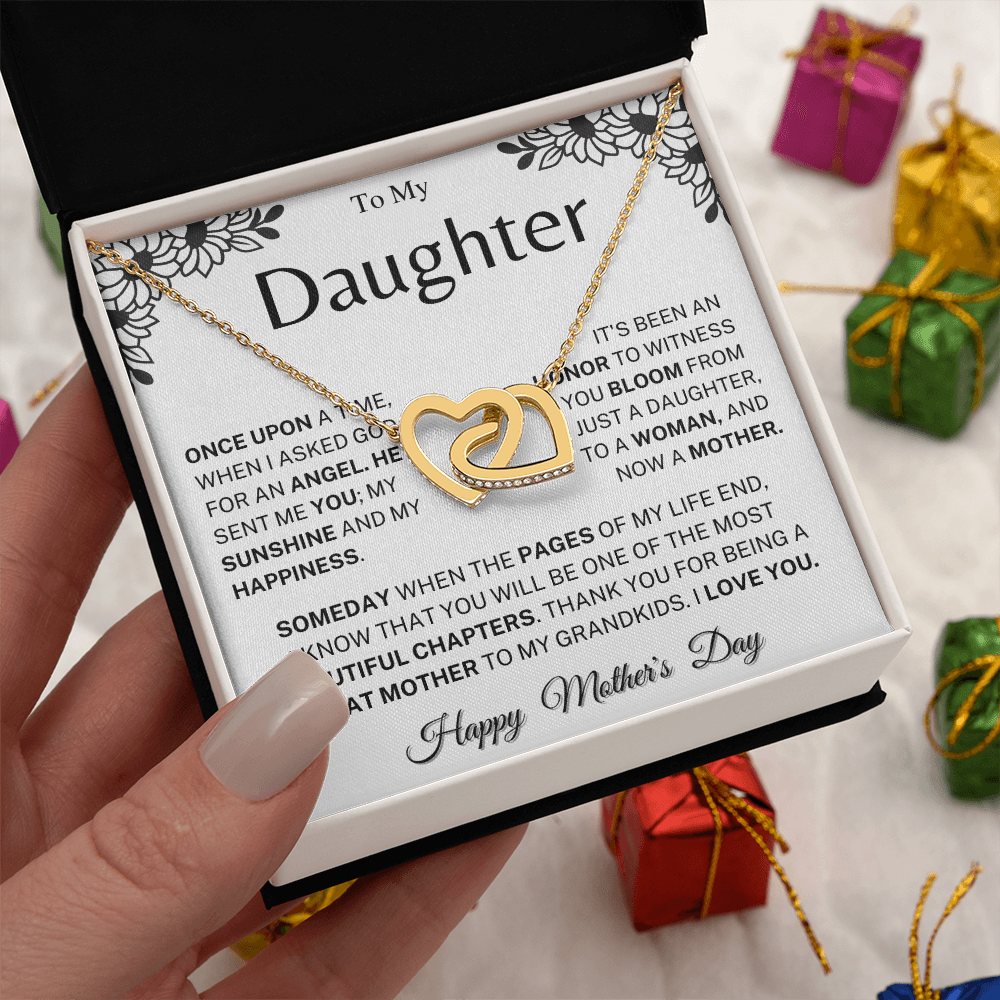 Jewelry Mother's Day Gift, "Beautiful Chapters", Interlocking Hearts Necklace Mother's Day Gift, "Beautiful Chapters", Interlocking Hearts Necklace