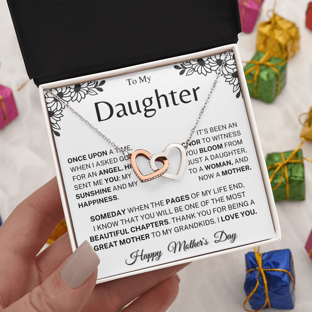 Jewelry Mother's Day Gift, "Beautiful Chapters", Interlocking Hearts Necklace Mother's Day Gift, "Beautiful Chapters", Interlocking Hearts Necklace