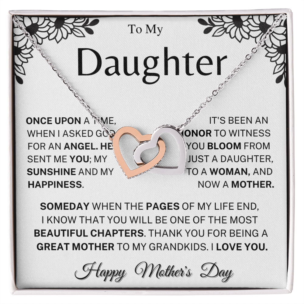 Jewelry Mother's Day Gift, "Beautiful Chapters", Interlocking Hearts Necklace Mother's Day Gift, "Beautiful Chapters", Interlocking Hearts Necklace