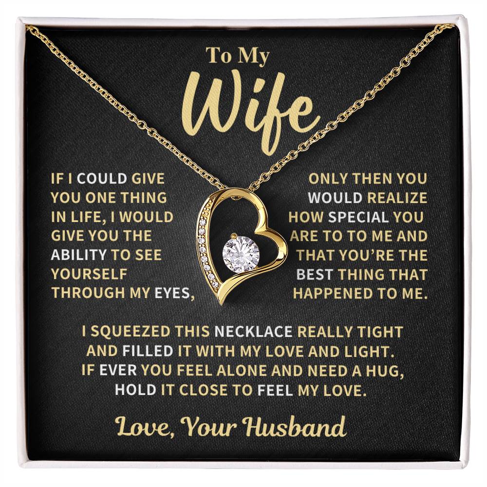 Jewelry Wife Gift, "Love And Light" Forever Love Necklace