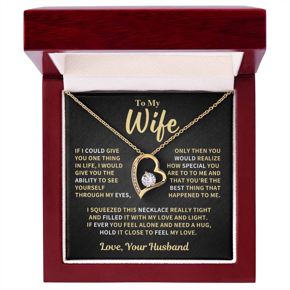 Jewelry Wife Gift, "Love And Light" Forever Love Necklace
