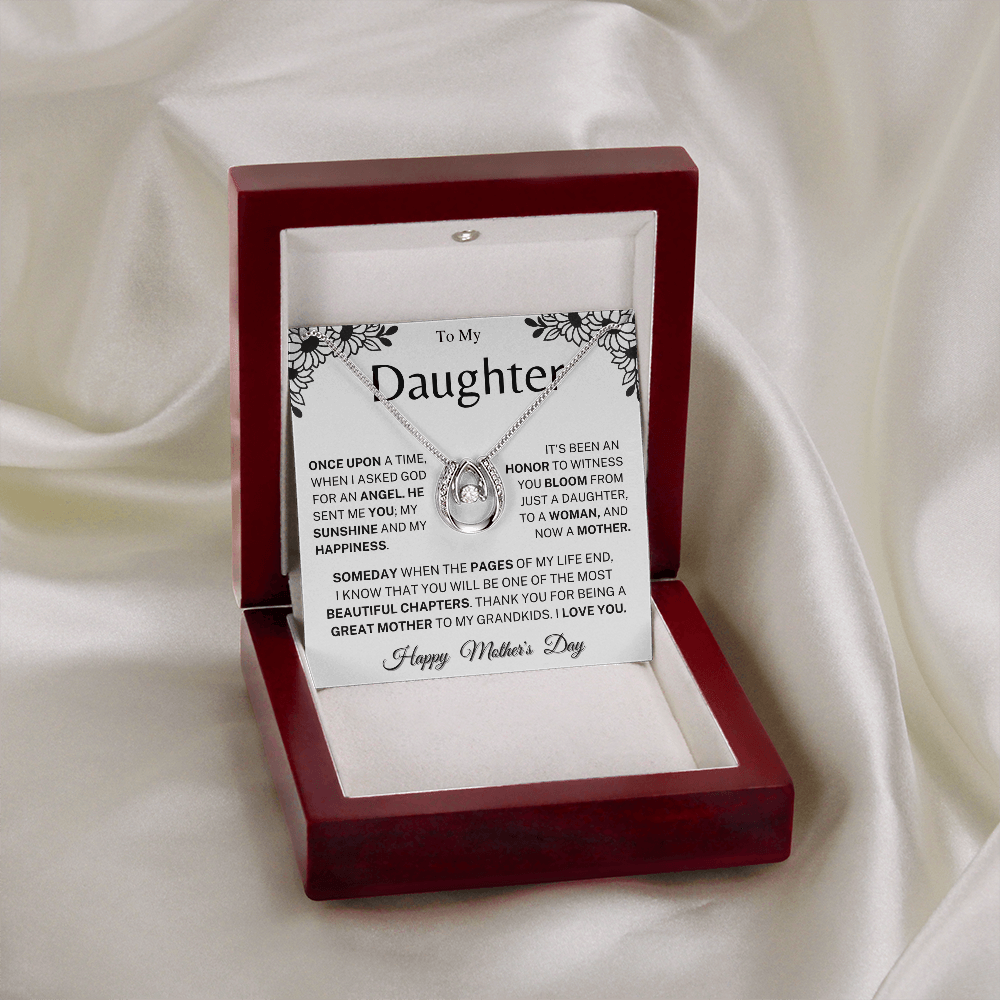 Jewelry Daughter Mother's Day Gift- Great Mother- Horseshoe Necklace