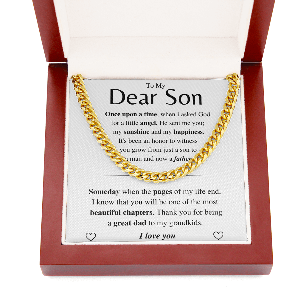 Jewelry Son Gift- Great Dad - Cuban Chain Link