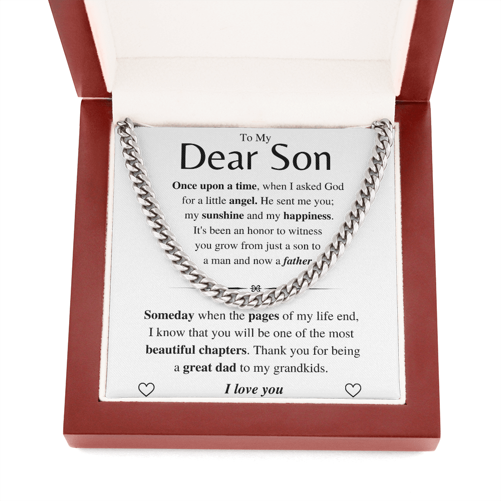 Jewelry Son Gift- Great Dad - Cuban Chain Link