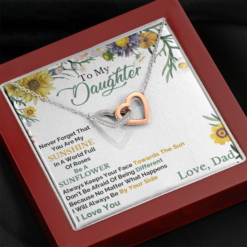 Jewelry You are My Sunshine in a World Full of Roses - Interlocking hearts necklace
