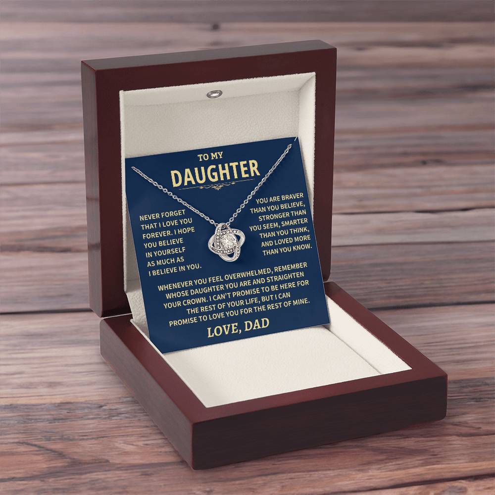 Jewelry Beautiful Daughter Gift, From Dad. "Straighten Your Crown"