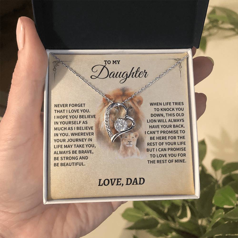 Jewelry Daughter Gift- Forever Love Heart Necklace