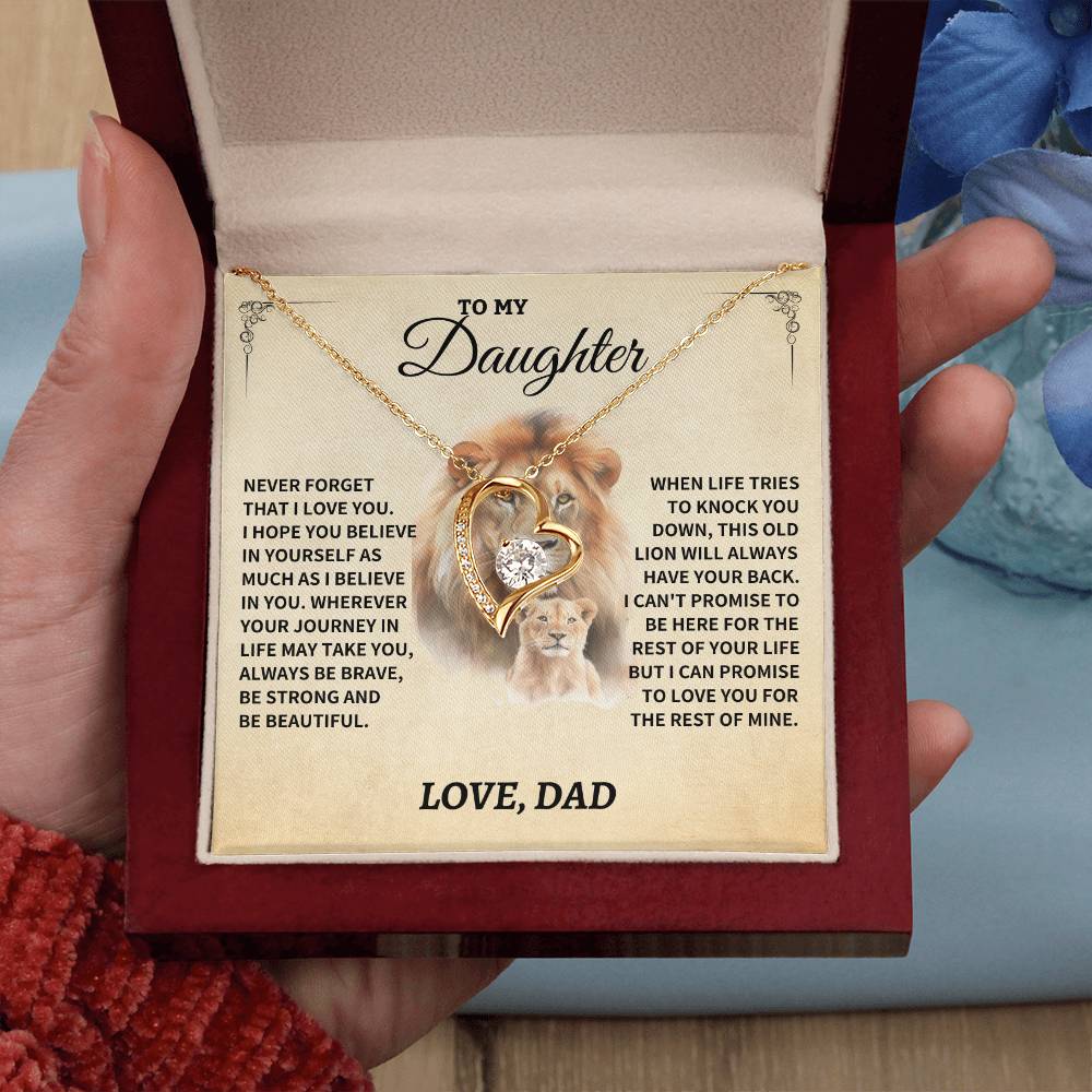 Jewelry Daughter Gift- Forever Love Heart Necklace