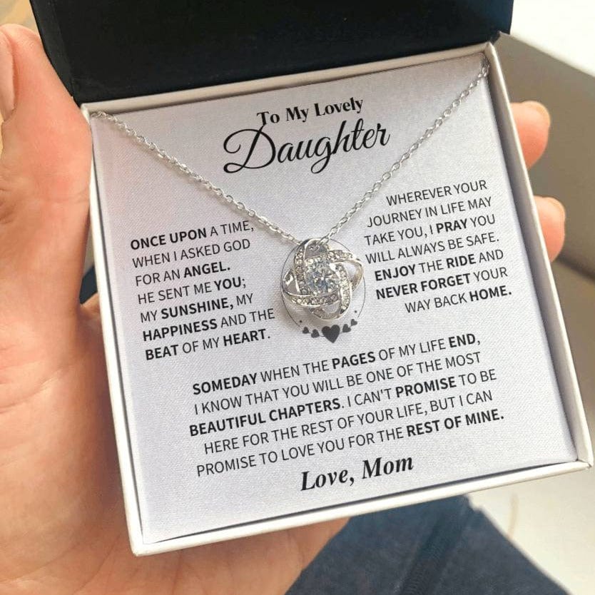 Jewelry Daughter Gift From Mom, "Beautiful Chapters", Knot Necklace Daughter Gift From Mom, "Beautiful Chapters", Knot Necklace