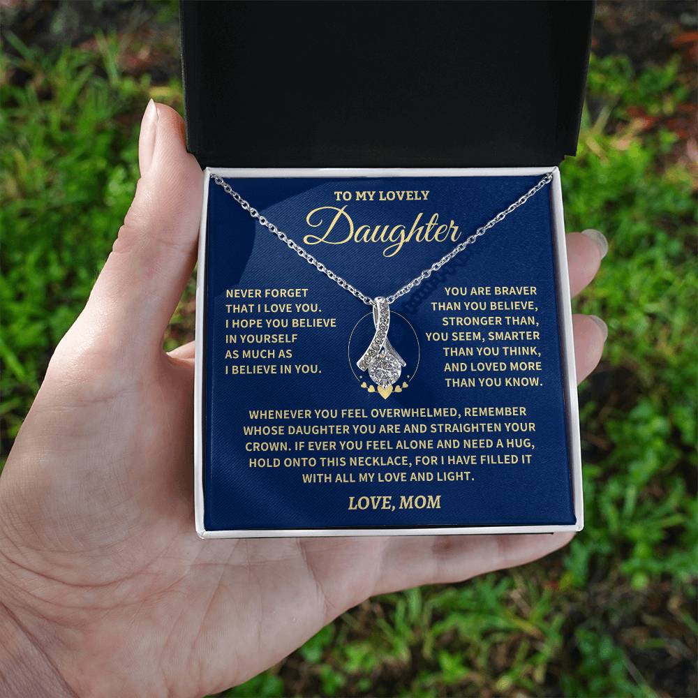 Jewelry Gift For Daughter From Mom, Alluring Beauty Necklace Gift For Daughter From Mom, Alluring Beauty Necklace