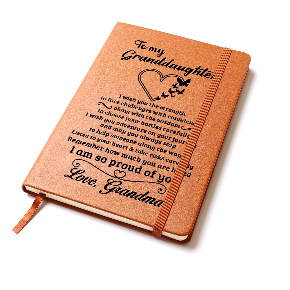 Jewelry Granddaughter Gift From Grandma, "Proud of You", Graphic Journal