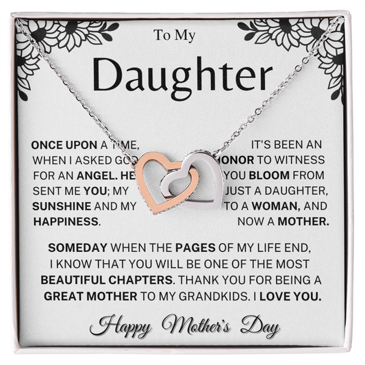 Jewelry Mother's Day Gift, "Beautiful Chapters", Interlocking Hearts Necklace Mother's Day Gift, "Beautiful Chapters", Interlocking Hearts Necklace