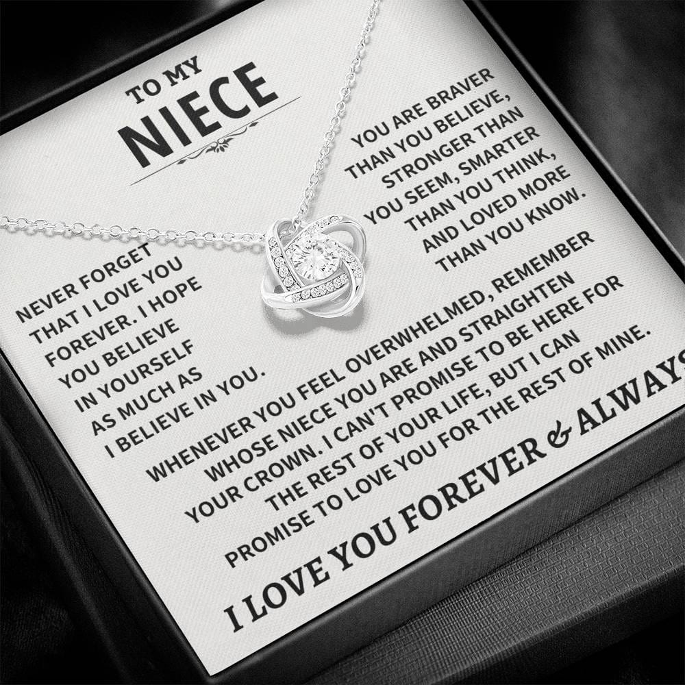 Jewelry Niece gift, "Never Forget That I Love You"