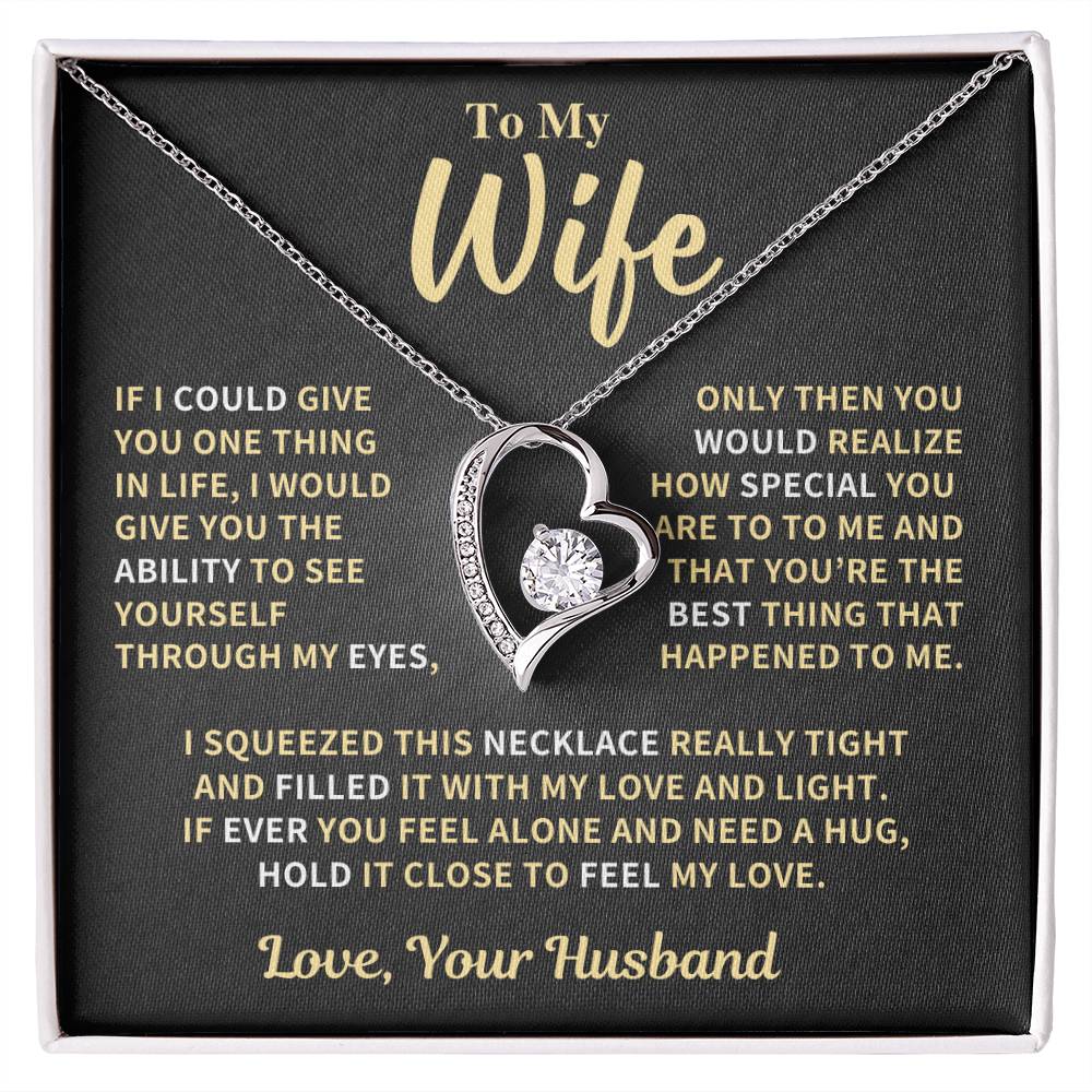 Jewelry Wife Gift, "Love And Light" Forever Love Necklace