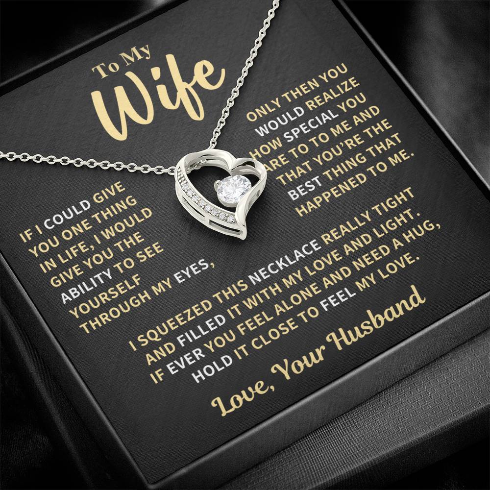 Jewelry Wife Gift, "Love And Light" Forever Love Necklace