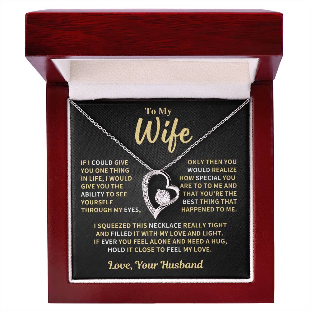 Jewelry Wife Gift, "Love And Light" Forever Love Necklace
