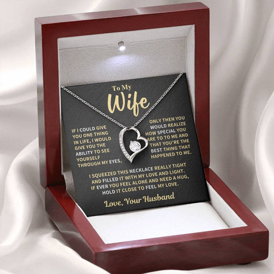 Jewelry Wife Gift, "Love And Light" Forever Love Necklace