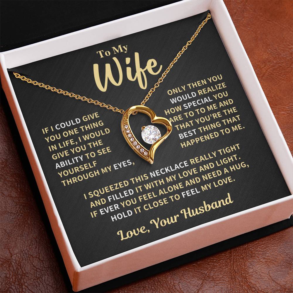 Jewelry Wife Gift, "Love And Light" Forever Love Necklace