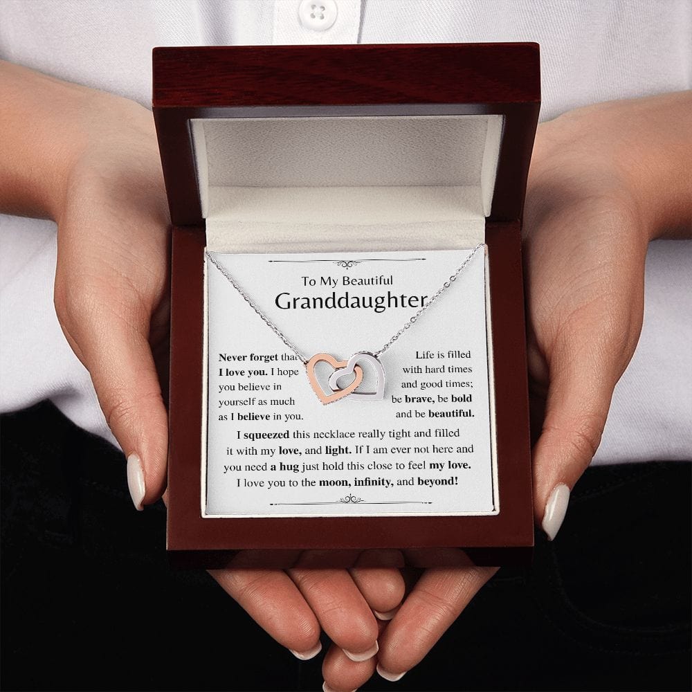 Jewelry Be Bold and Beautiful - Granddaughter Gift- Interlocking Hearts Necklace