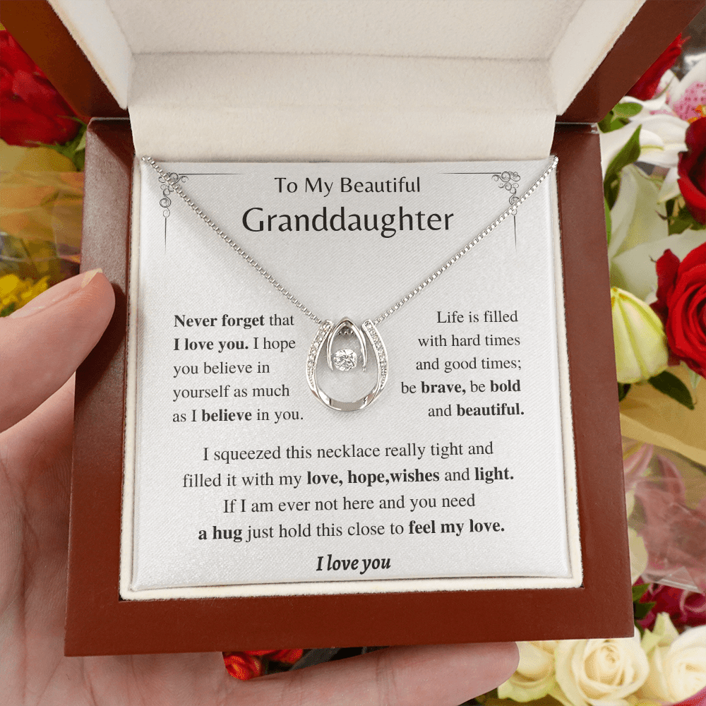 Jewelry Be bold and beautiful- Horseshoe Necklace, Granddaughter Gift