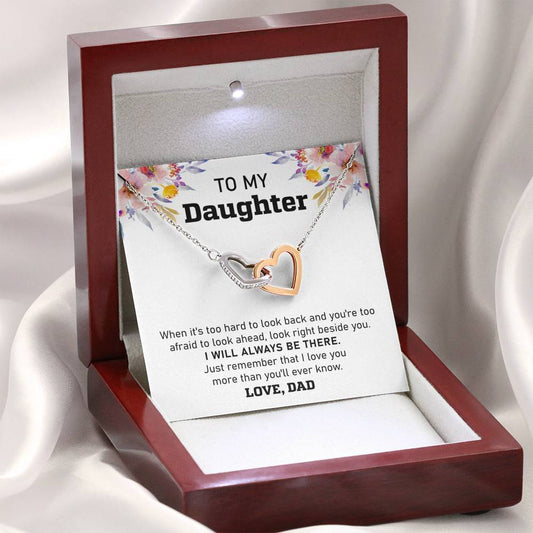 Jewelry Daddy will always be there for her daughter- Interlocking Hearts Necklace