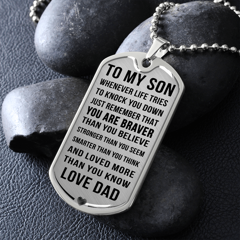Jewelry Luxury Dog Tag; Son Gift