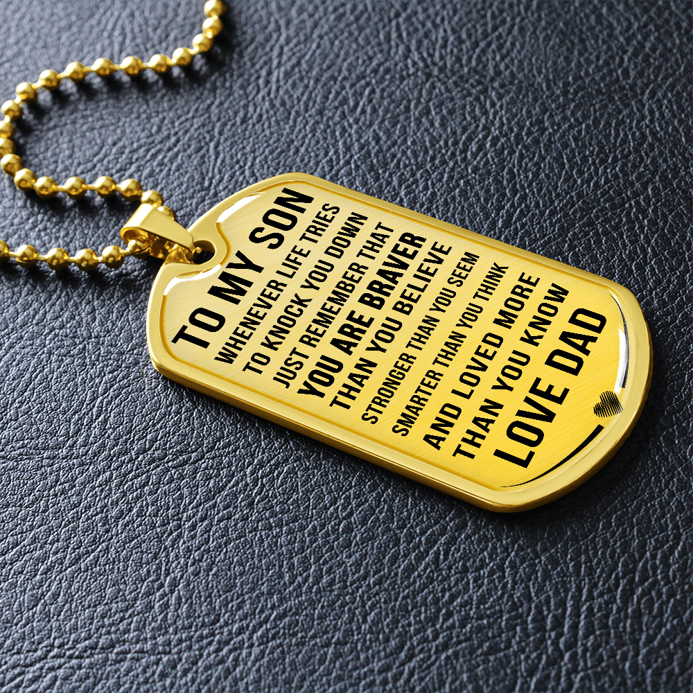Jewelry Luxury Dog Tag; Son Gift