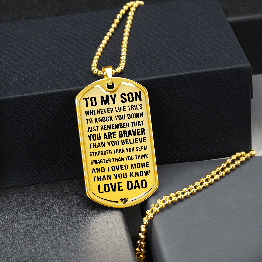 Jewelry Luxury Dog Tag; Son Gift