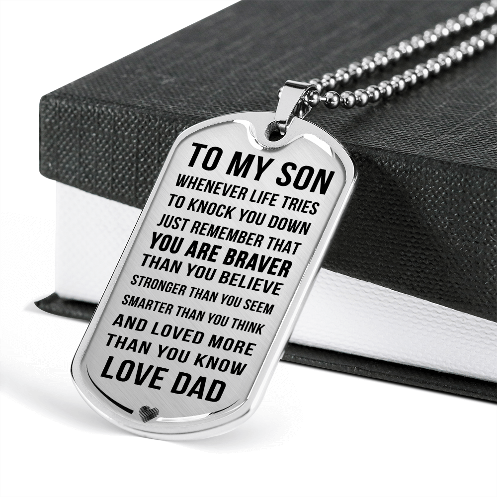 Jewelry Luxury Dog Tag; Son Gift