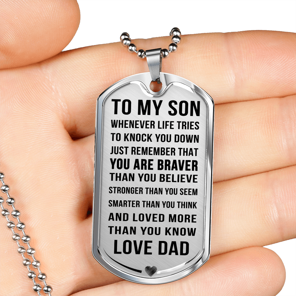 Jewelry Luxury Dog Tag; Son Gift